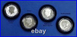 2014 50th Anniversary Kennedy P D S W Half Dollar 4 Coin Set, 90% SILVER coins