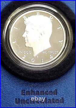 2014 50th Anniversary Kennedy P D S W Half Dollar 4 Coin Set, 90% SILVER coins