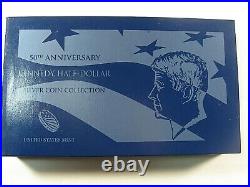 2014 50th Anniversary Kennedy SILVER Half Dollar 4 coin set WithBox & COA