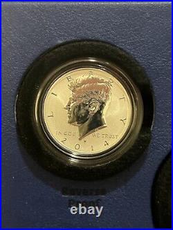 2014 50th Anniversary Kennedy Silver Half Dollar 4-Coin Set OGP
