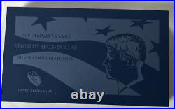 2014 50th Anniversary Silver Kennedy Half Dollar 4 Coin Set with OGP Box & COA