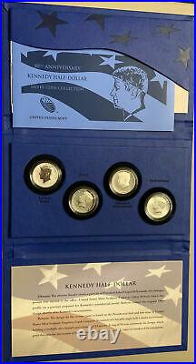 2014 KENNEDY HALF-DOLLAR 50th Anniversary SILVER COIN COLLECTION with Box and COA