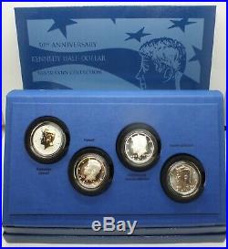 2014 Kennedy 50th Anniversary Silver Half Dollar Coin Set OGP Box & COA MA278