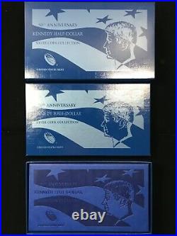 2014 Kennedy Half Dollar 50th Anniversary Silver Coin Collection 4-Coin Set OGP