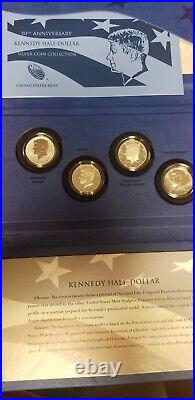 2014 Kennedy Half-Dollar 50th Anniversary Silver Coin Collection. Perfect