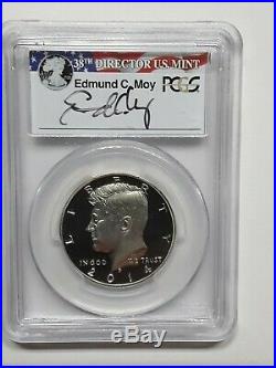 2014 Kennedy silver half dollar set 50th anniversary pcgs 70 moy signature