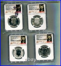 2014 P D S W Kennedy Half Dollar 4 Coin Set Ngc Pf69 Ms69 Sp69