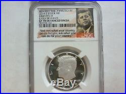 2014 P. D. S. W. Set 50th Anniversary High Relief Kennedy Half Dollar NGC 70