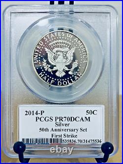 2014-P Kennedy Half Dollar Silver 50th Ann First Strike PCGS PR70DCAM #31475536