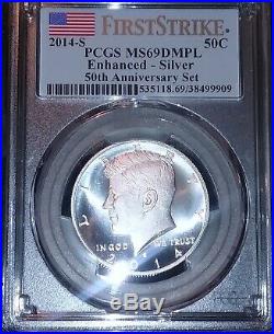 2014-S 50th Enhanced Kennedy Silver Half Dollar First Strike PCGS MS69 DMPL