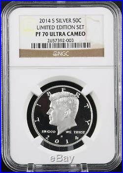 2014 S Silver Kennedy Half Dollar Limited Edition Proof Set NGC PF 70