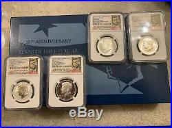 2014 Silver Kennedy 50th Anniversary Set Early Releases Ngc Pf/sp70 Free Ship