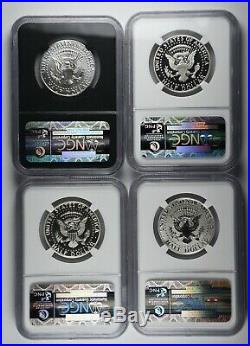 2014 Silver Kennedy 50th Anniversary Set High Relief Sp70 Pl Early Releases Ngc
