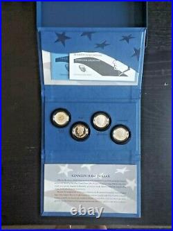 2014 US Mint 50th Anniversary Kennedy Silver Half Dollar 4 Coin Set OGP and COA