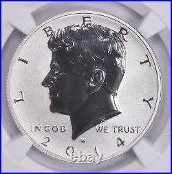 2014-W Reverse PF70 SILVER HR Kennedy Half Dollar 50th Anniversary NGC Sig Label