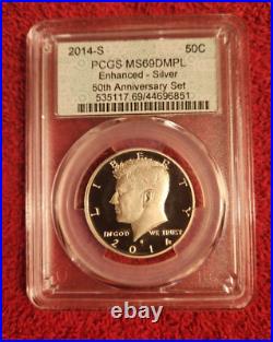 2014 s enhanced silver Kennedy half dollar PCGS MS 69 DMPL