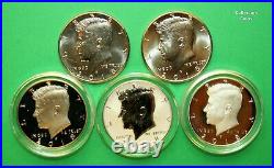 2018 & 2019 10 Coin PDSSS Kennedy Set wReverse Proof from Sold Out Apollo 11 Set