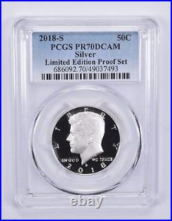 2018-S Kennedy Half Dollar Silver Limited Edition Proof Set PR70 PCGS