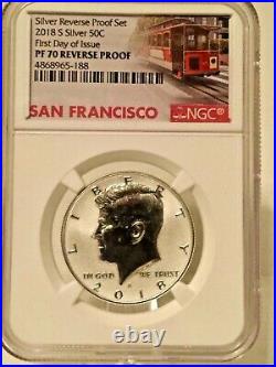 2018 S Trolley Silver Kennedy Reverse Proof First Day of Issue FDI NGC PF70