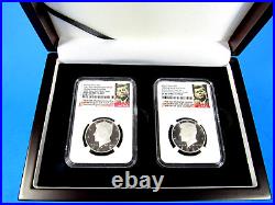 2019 & 2021 S, 2-Coin, Silver Kennedy Half Dollars, W-Mint Hoard NGC Pf 70 Ucam