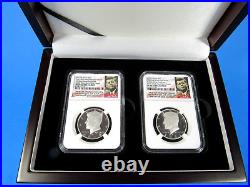 2019 & 2021 S, 2-Coin, Silver Kennedy Half Dollars, W-Mint Hoard NGC Pf 70 Ucam