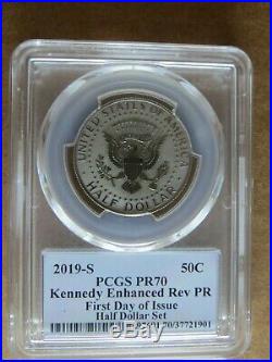 2019 S Kennedy JFK Enhanced REVERSE PCGS Proof PR70 Apollo Fred Haise Signature