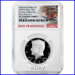 2020-S Limited Edition Silver Proof Set Kennedy Half Dollar NGC PF70UC ER Trolle
