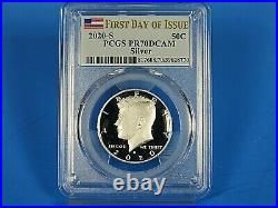 2020 S Silver Kennedy Half Dollar PCGS Pf 70 Deep Cameo First Day of Issue