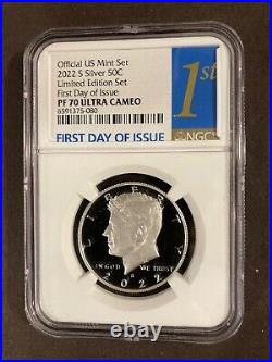 2022 S SILVER KENNEDY HALF DOLLAR NGC PF70 Limited Edition FIRST DAY OF ISSUE
