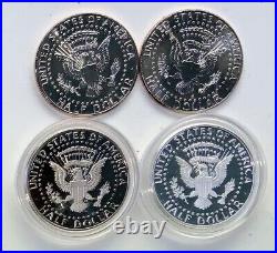 2023 Kennedy Half PDSS 4 Coin Set wClad & 99.9% Silver Proofs wAir Tight Holders