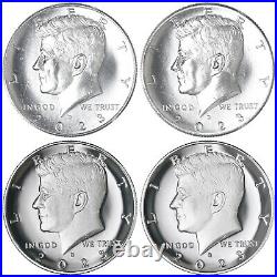 2023 P D S S Kennedy Half Dollar Year Set Silver & Clad Proof & BU US 4 Coin Lot