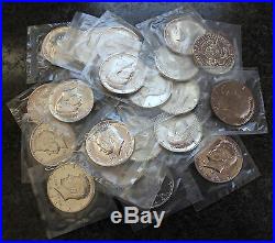 (20) 1964 Kennedy Proof Silver Halves 1 Roll 90% Silver Sealed Mint Cello