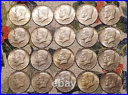(20) 1967 Kennedy Half Dollar $10 Face Roll 40% Silver Coins 1 Roll