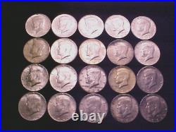 20 Kennedy 90% Silver Half Dollars 1 Roll ALL 1964 Limited Supply FREE Shipping