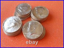 20 Kennedy half-dollars, 1964 mint condition, 90% silver