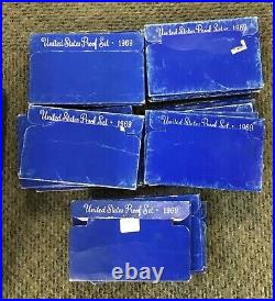 25 1969 US MINT PROOF SETS with 40% silver Kennedy half dollar wholesale lot