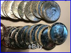 2 BU Roll Of 1964 Kennedy Half Dollars (40) Uncirculated 90% Silver Coins