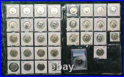 34 Kennedy 40% Silver Half Dollars, Proof, SMS & BU Lot, $17 Face, 1 PCGS PR 67