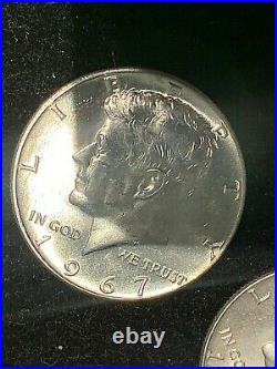 3 Rolls of 20 40% Silver Kennedy Half Dollars Choice Silver Coins, at Spot price