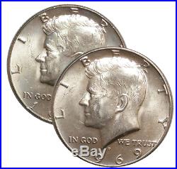 40% Silver Kennedy Half Dollars Average Circulated $1000 Face Value Bag