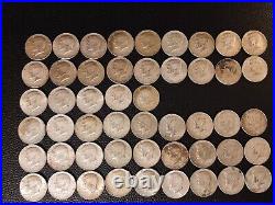 50pcs Lot Kennedy 40% Silver Halves (1967-1969)