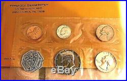 (5) 1964 U. S. Proof Sets-Silver Kennedy Half, Dime & Quarter Silver-Excellent
