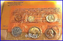 (5) 1964 U. S. Proof Sets-Silver Kennedy Half, Dime & Quarter Silver-Excellent