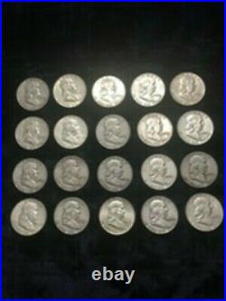 5 rolls (100) 90% silver Half Dollars 1 Liberty, 3 Franklin & one 64 Kennedy