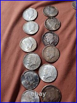 61 Silver Half Dollars 26 Walkers, 12 Kennedy, &23 Franklins 90% Silver