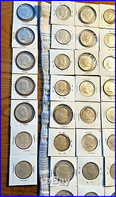 70 Pc Lot Silver 1964 Kennedy Half Dollar Coins Used Circulated Ungraded