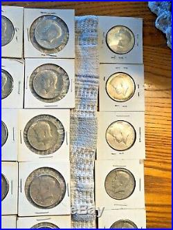 70 Pc Lot Silver 1964 Kennedy Half Dollar Coins Used Circulated Ungraded