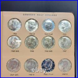 90 1964 1994 Kennedy Half Dollar Set in Dansco Album BU with PROOF & 90% Silver