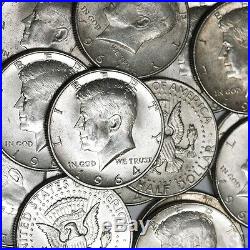90% Silver Coins $100 Face Value Bag in 1964 Kennedy Half Dollars