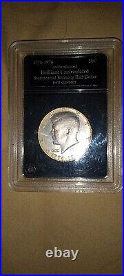 Authenticated Brilliant Uncirculated Bicentennial Kennedy Half Dollar